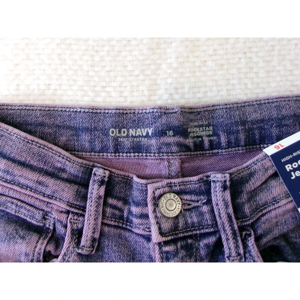 Old Navy‎ Kids Purple Rockstar Jeggings High Rise 360 Stretch Jeans Size 16 NWT